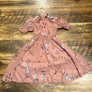 Bailey’s Blossom infant/toddler 12-18m floor length neck tie summer gown mauve